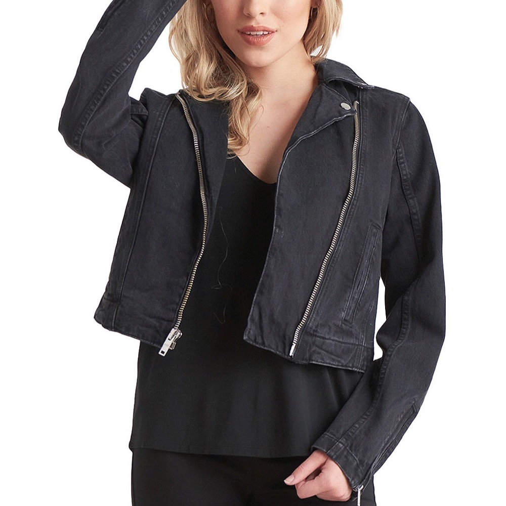 Black Tape Denim Moto Jacket - Medium - Brand New with Tags